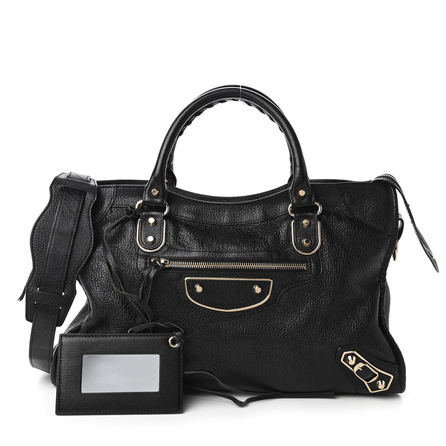 Chevre Gold Metallic Edge Hardware City Black
