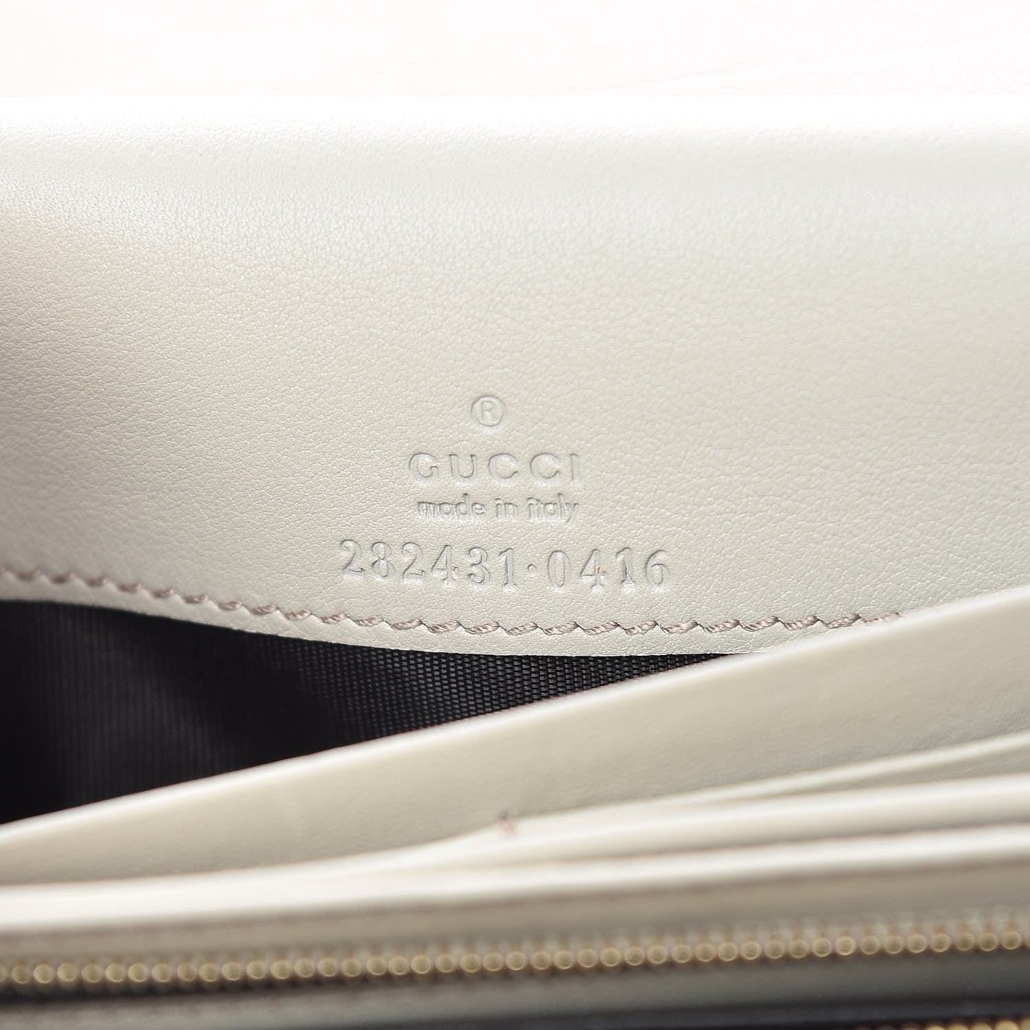 Gucci Guccissima Sukey Continental Wallet Off White 6 of 9