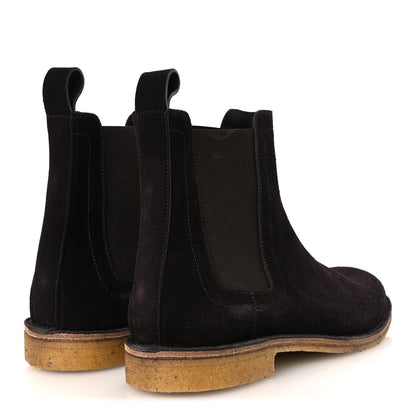 Bottega Veneta Suede Calfskin Rubber Sole Chelsea Boots 41 Espresso 5 of 13