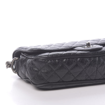 Chanel Crumpled Calfskin Quilted Small Casual Rock Flap Black 8 of 11