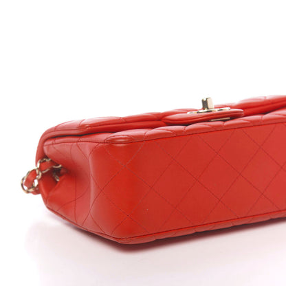 Chanel Lambskin Quilted Mini Rectangular Flap Red 6 of 10