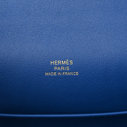 Hermes Swift Kelly Pochette Clutch Bleu France 6 of 10