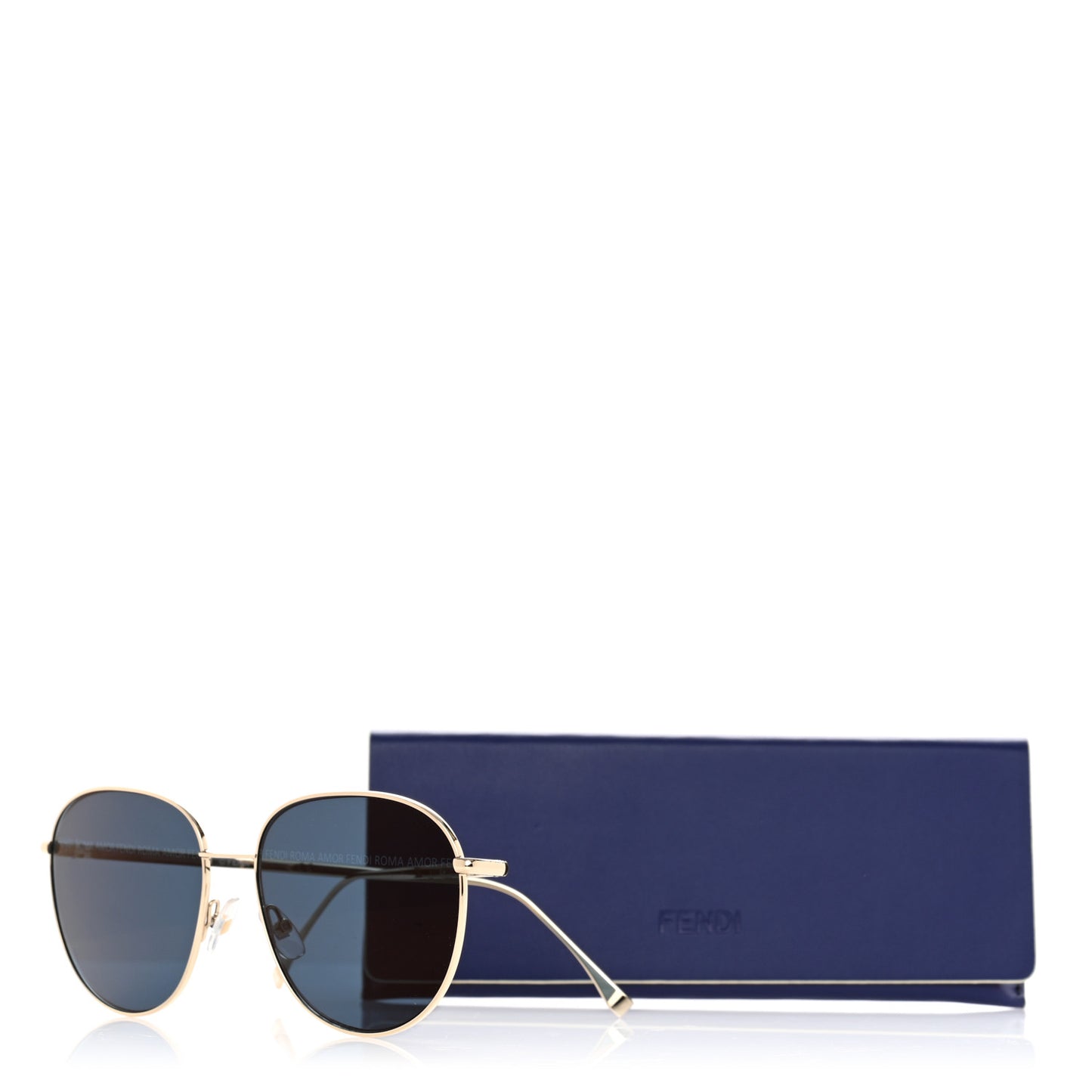 Metal Aviator Sunglasses FF 0379/G/S Gold