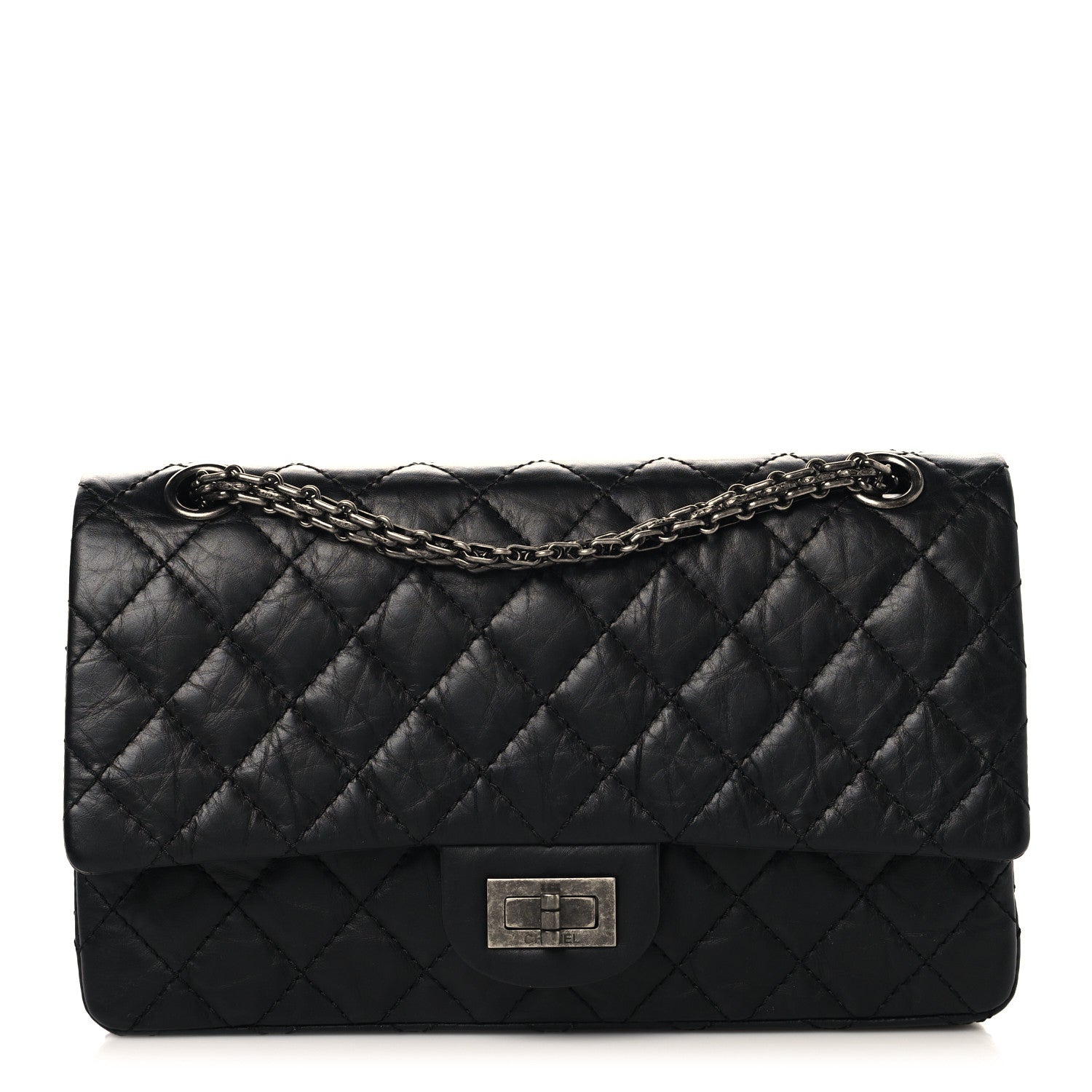 Chanel Aged Calfskin Quilted 2.55 Reissue 225 Flap Black 1 of 10