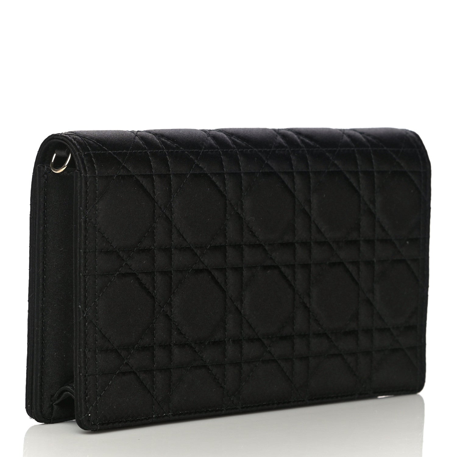 Christian Dior Satin Cannage Lady Dior Clutch Black 6 of 13