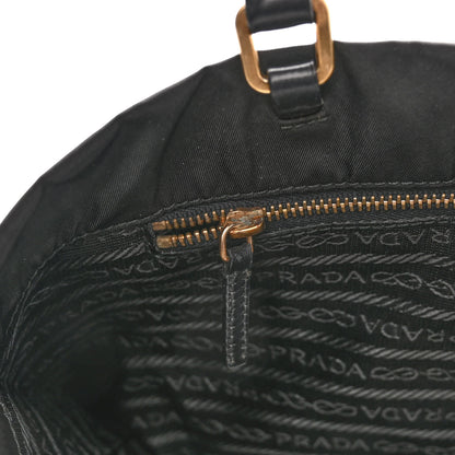 Prada Tessuto Nylon Soft Calfskin Shoulder Bag Black 10 of 12
