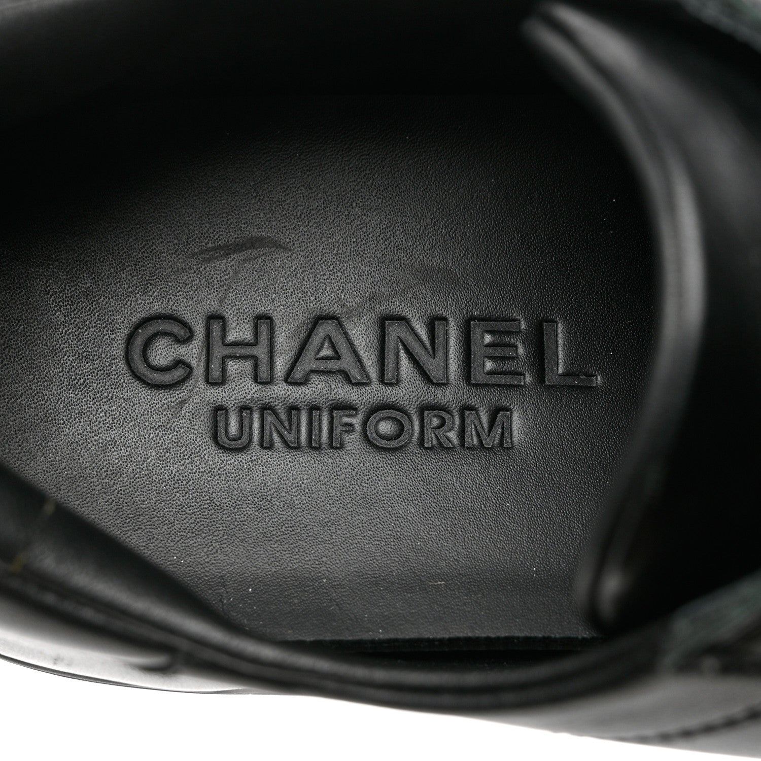 Chanel Calfskin Mens CC Cap Toe Sneakers 40 Black 7 of 12