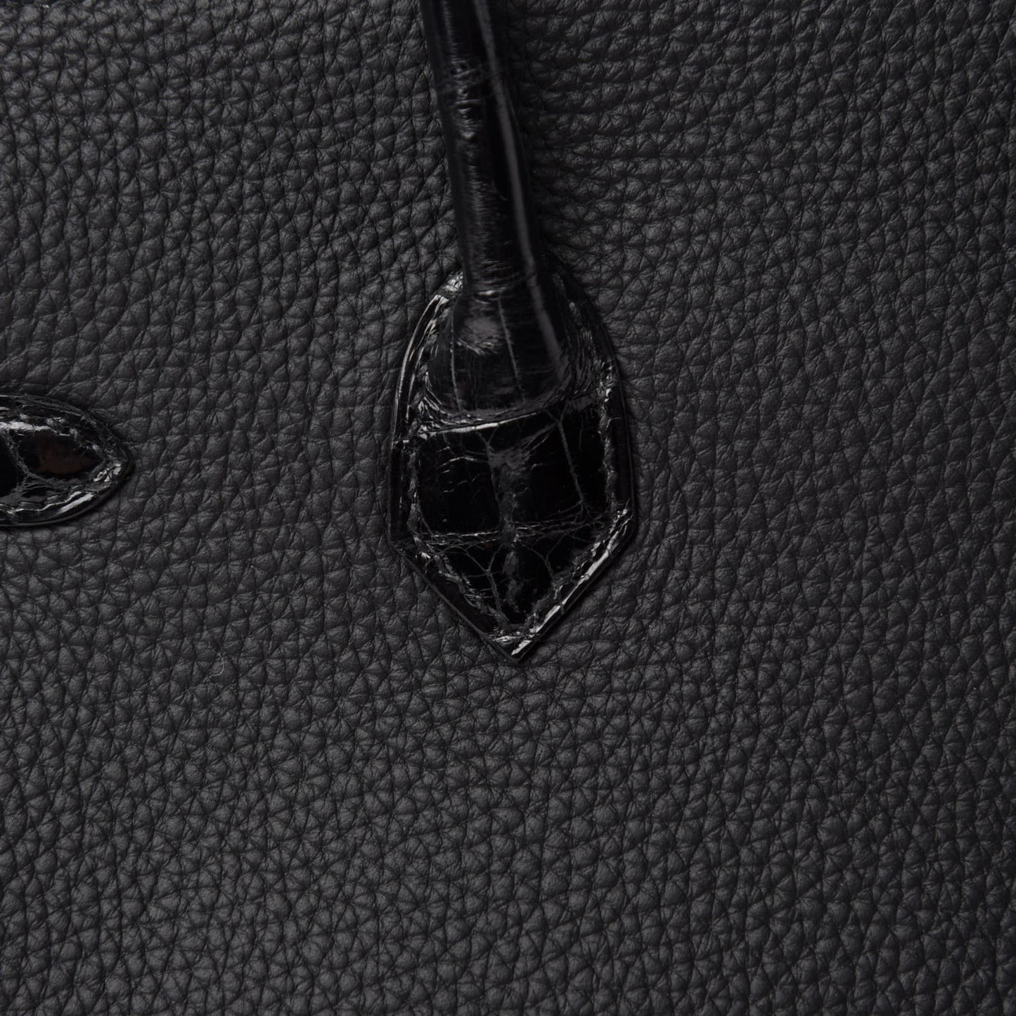 Togo Shiny Niloticus Crocodile Birkin Touch 25 Black