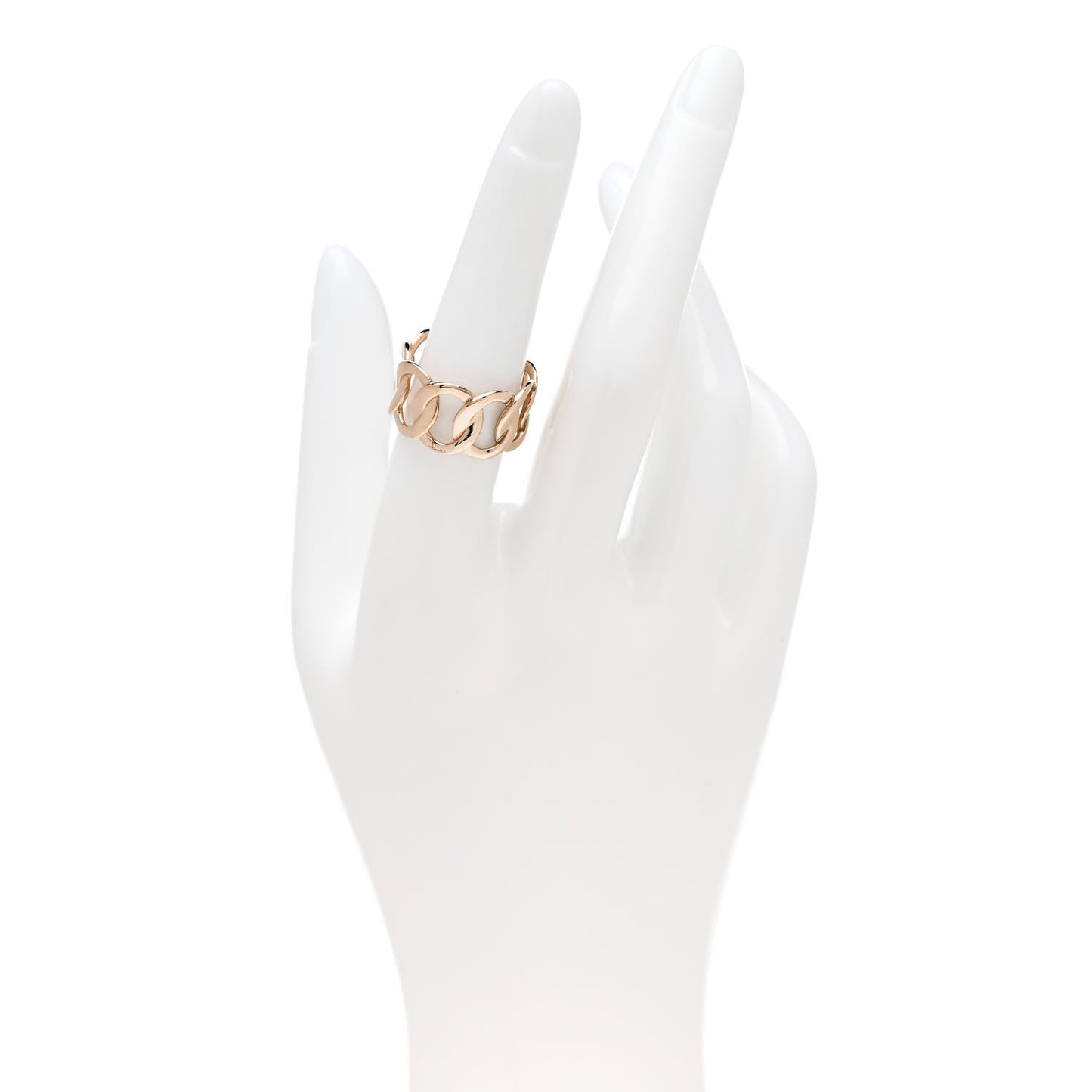 18K Rose Gold Brera Chain Ring 55 7.25