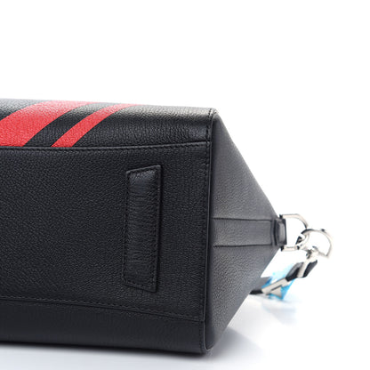 Givenchy Sugar Goatskin Striped Small Antigona Black Red 9 of 9
