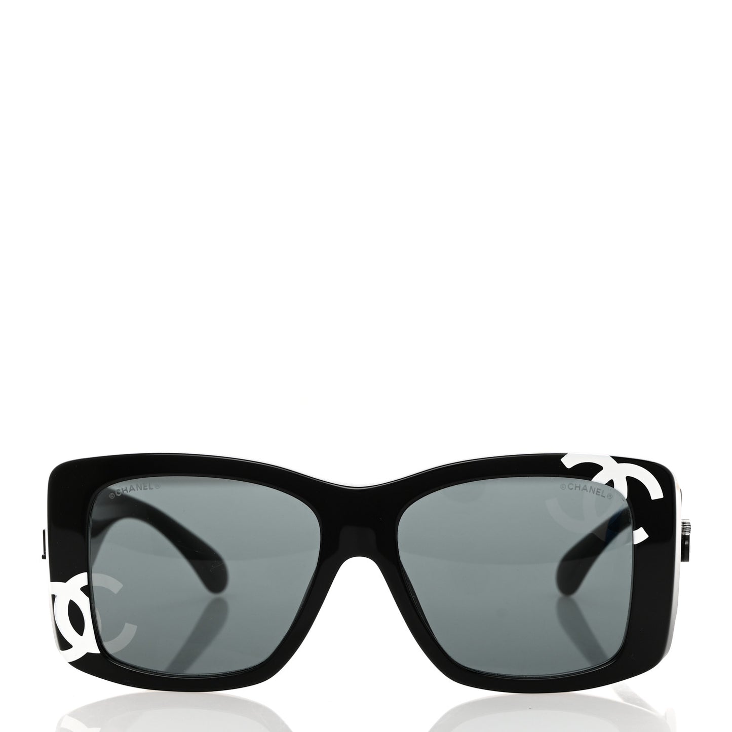 Acetate CC Logo Square Sunglasses 71472 Black
