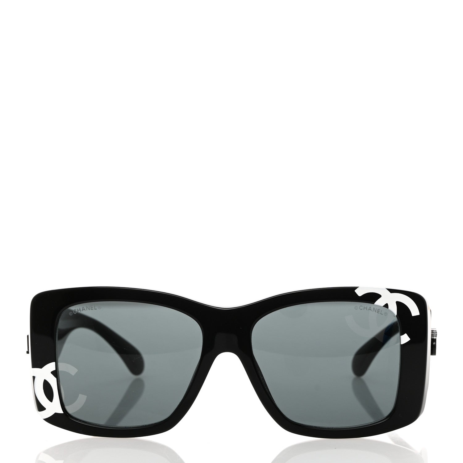Chanel Acetate CC Logo Square Sunglasses 71472 Black 2 of 8