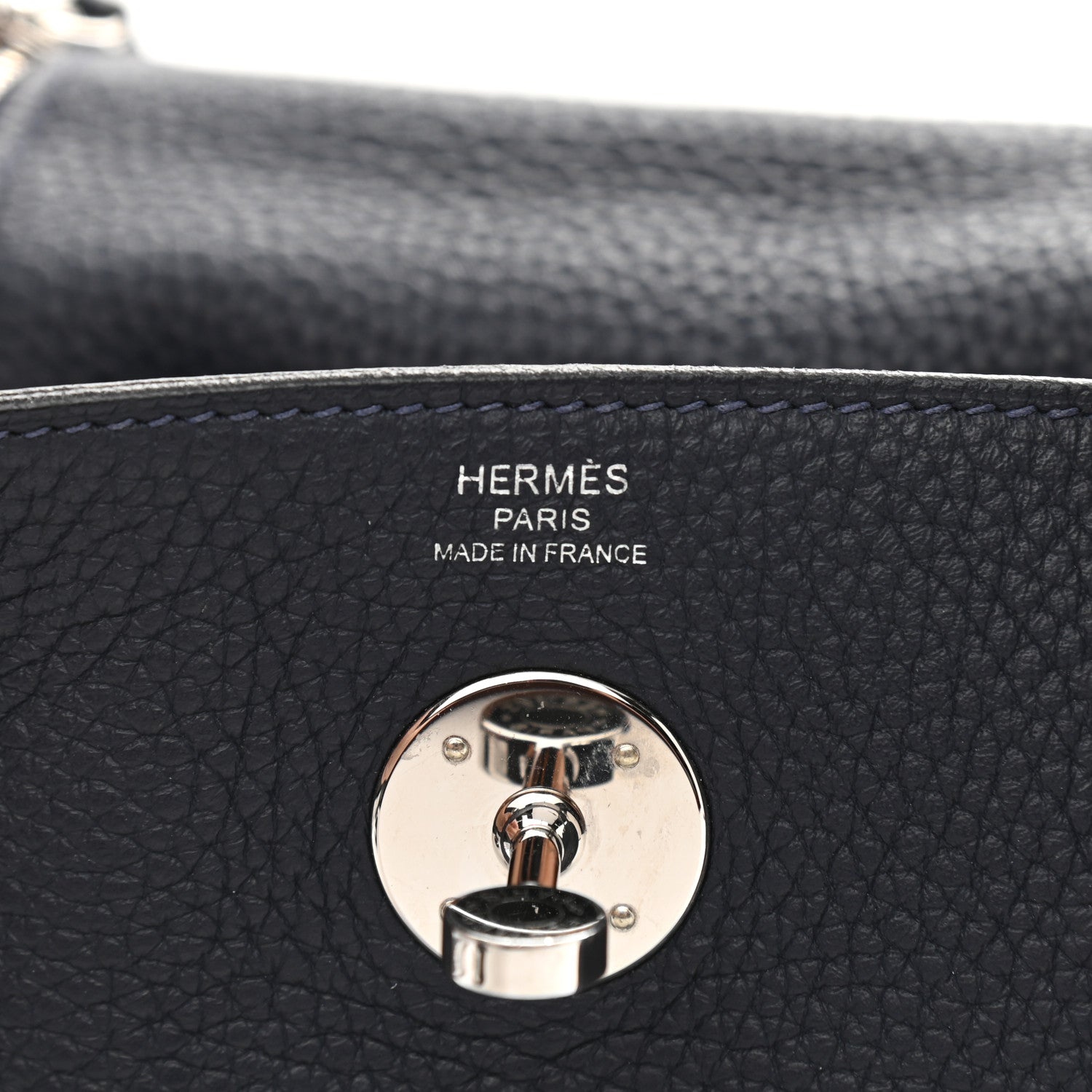 Hermes Taurillon Clemence Lindy 26 Bleu Nuit 6 of 13