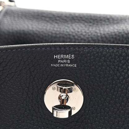 Hermes Taurillon Clemence Lindy 26 Bleu Nuit 6 of 13