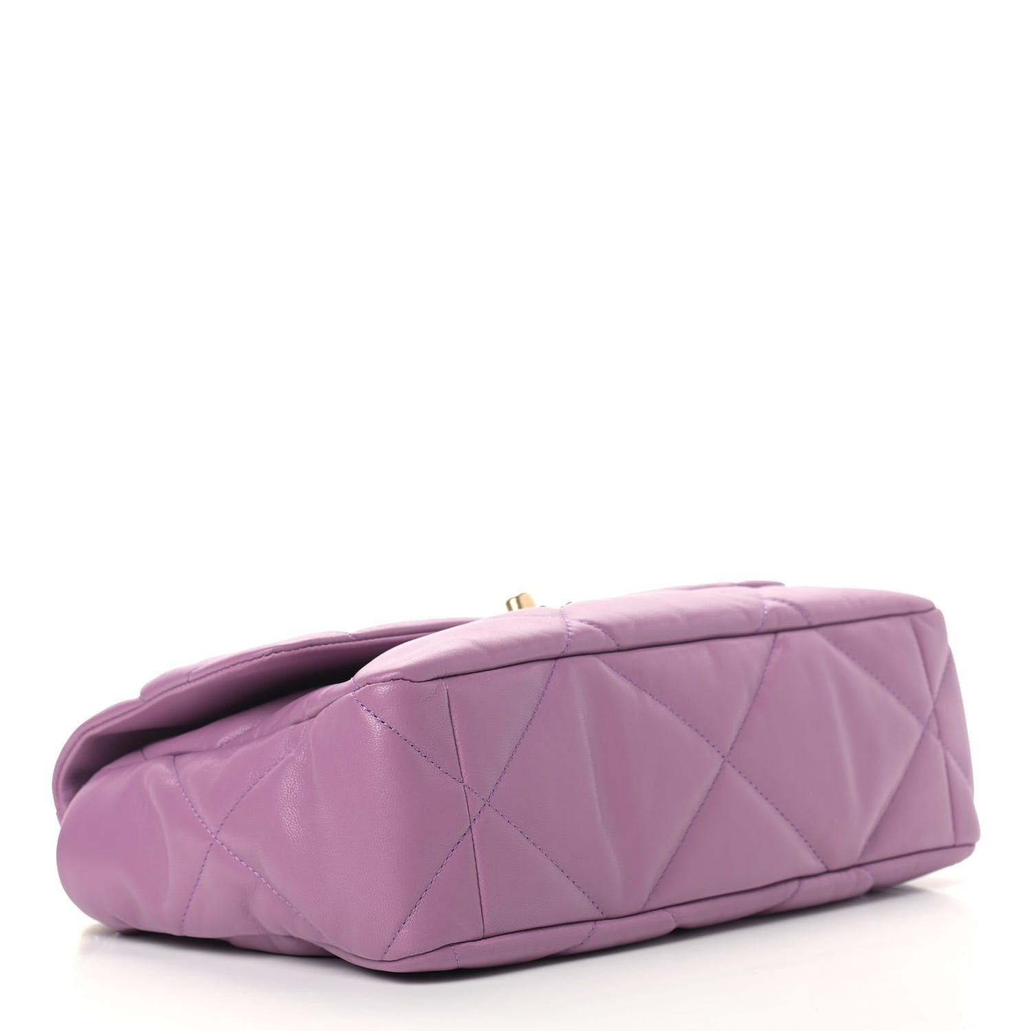 Chanel Goatskin Quilted Large Chanel 19 Flap Purple 4 of 9