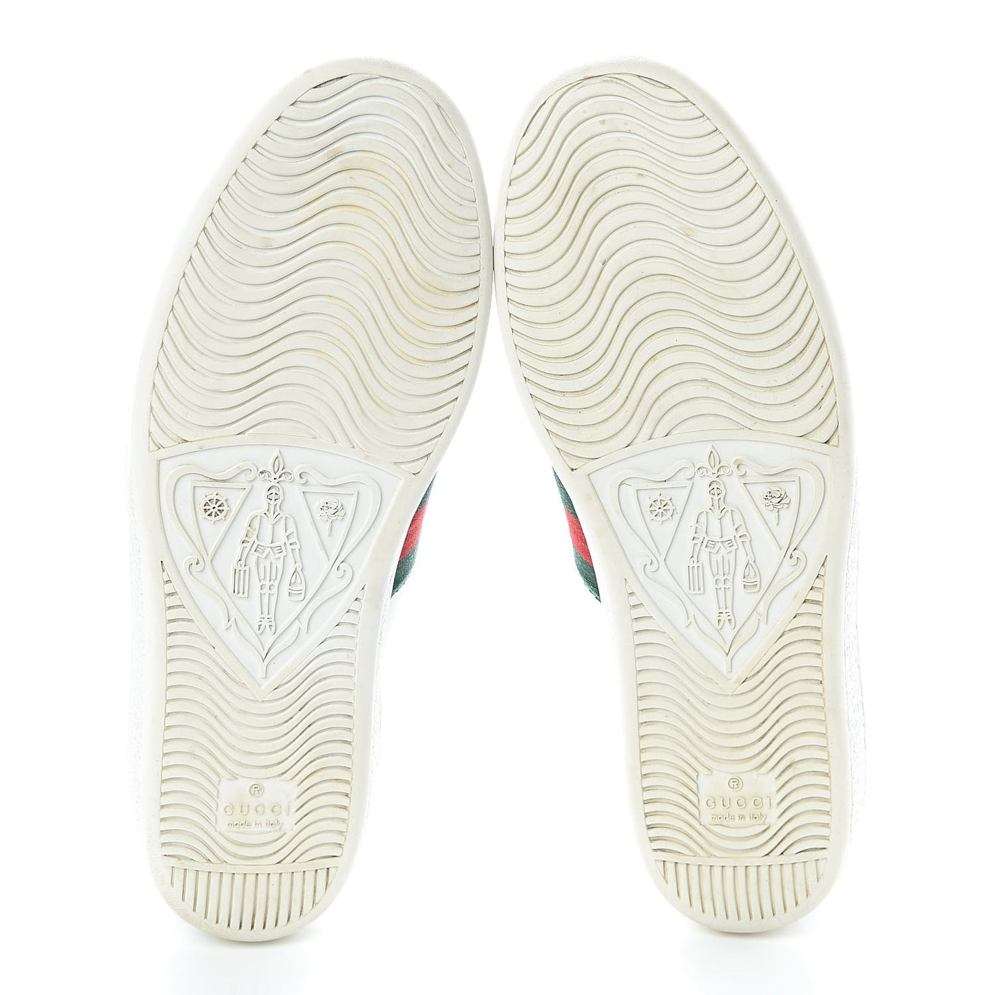 Calfskin Crocodile Web Womens Ace Sneakers 39 White Green