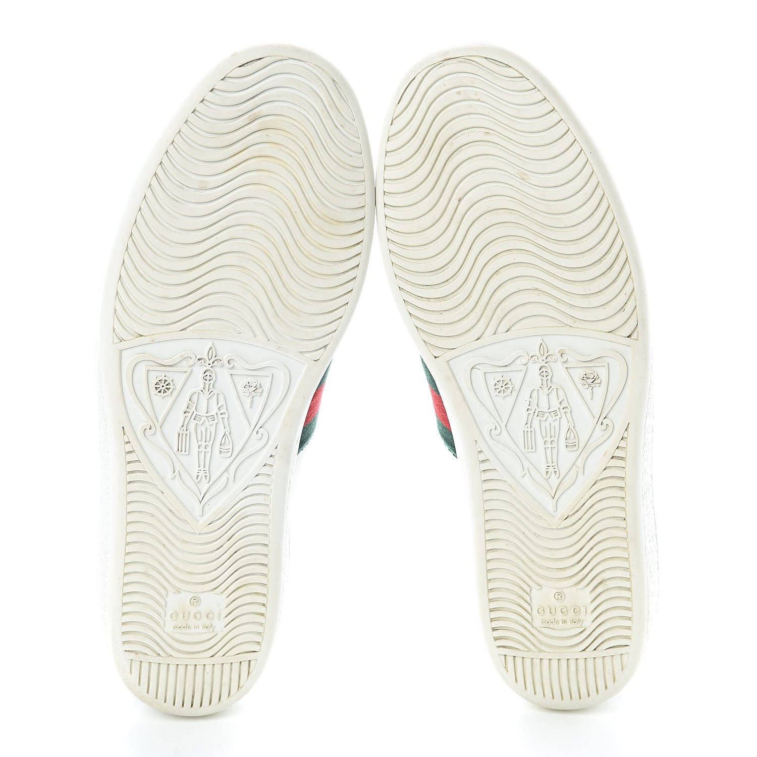Gucci Calfskin Crocodile Web Womens Ace Sneakers 39 White Green 11 of 18