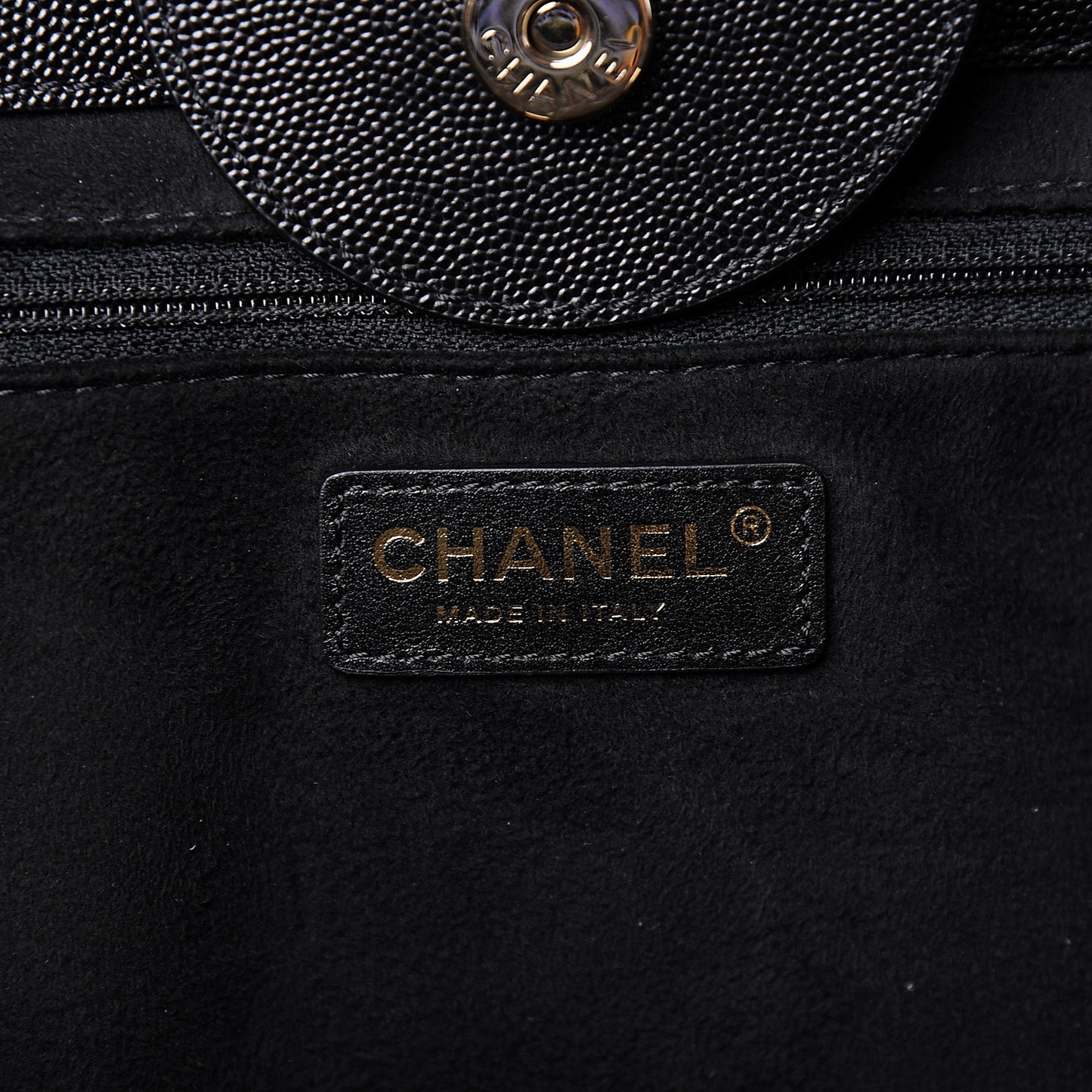Caviar Small Studded Deauville Tote Black