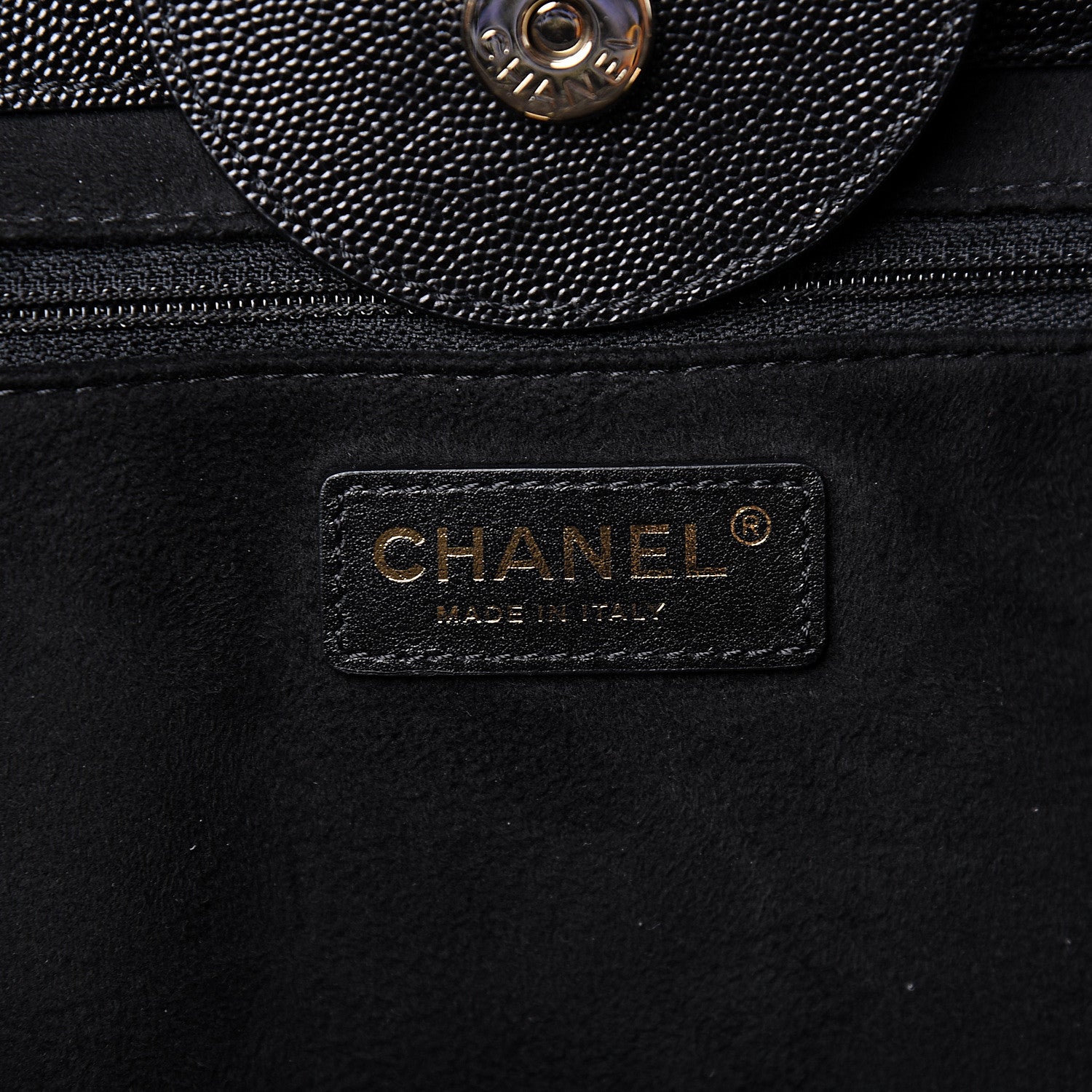 Chanel Caviar Small Studded Deauville Tote Black 5 of 10
