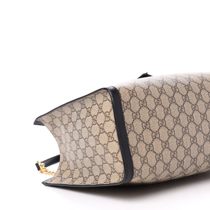 Gucci GG Supreme Monogram Medium Padlock Tote Black 9 of 12