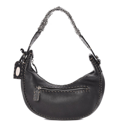 Fendi Calfskin Romano Selleria Shoulder Bag Black 1 of 13