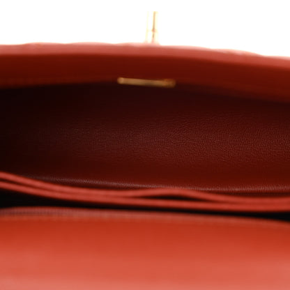 Chanel Caviar Quilted Mini Coco Handle Flap Dark Orange 5 of 12