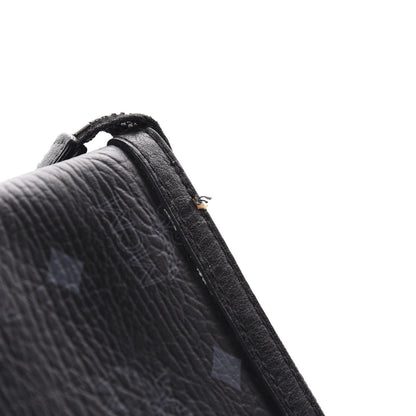 MCM Visetos Liz Shopper Tote Pouch Black 8 of 11