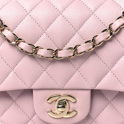Chanel Caviar Quilted Medium Double Flap Light Pink 8 of 11