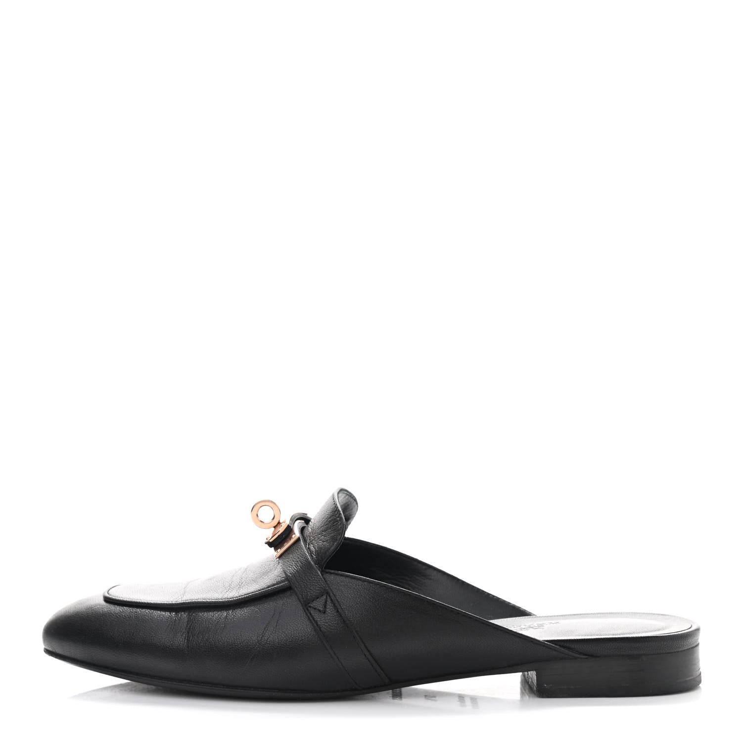 Hermes Goatskin Oz Mules 37.5 Black 1 of 13