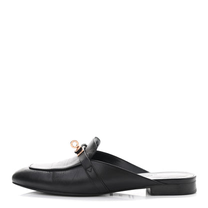 Hermes Goatskin Oz Mules 37.5 Black 1 of 13