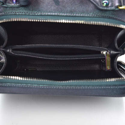 Chanel Iridescent Caviar Quilted Medium CC Filigree Vanity Case Dark Turquoise 5 of 8