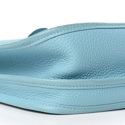Hermes Taurillon Clemence Evelyne III PM Bleu Atoll 9 of 12