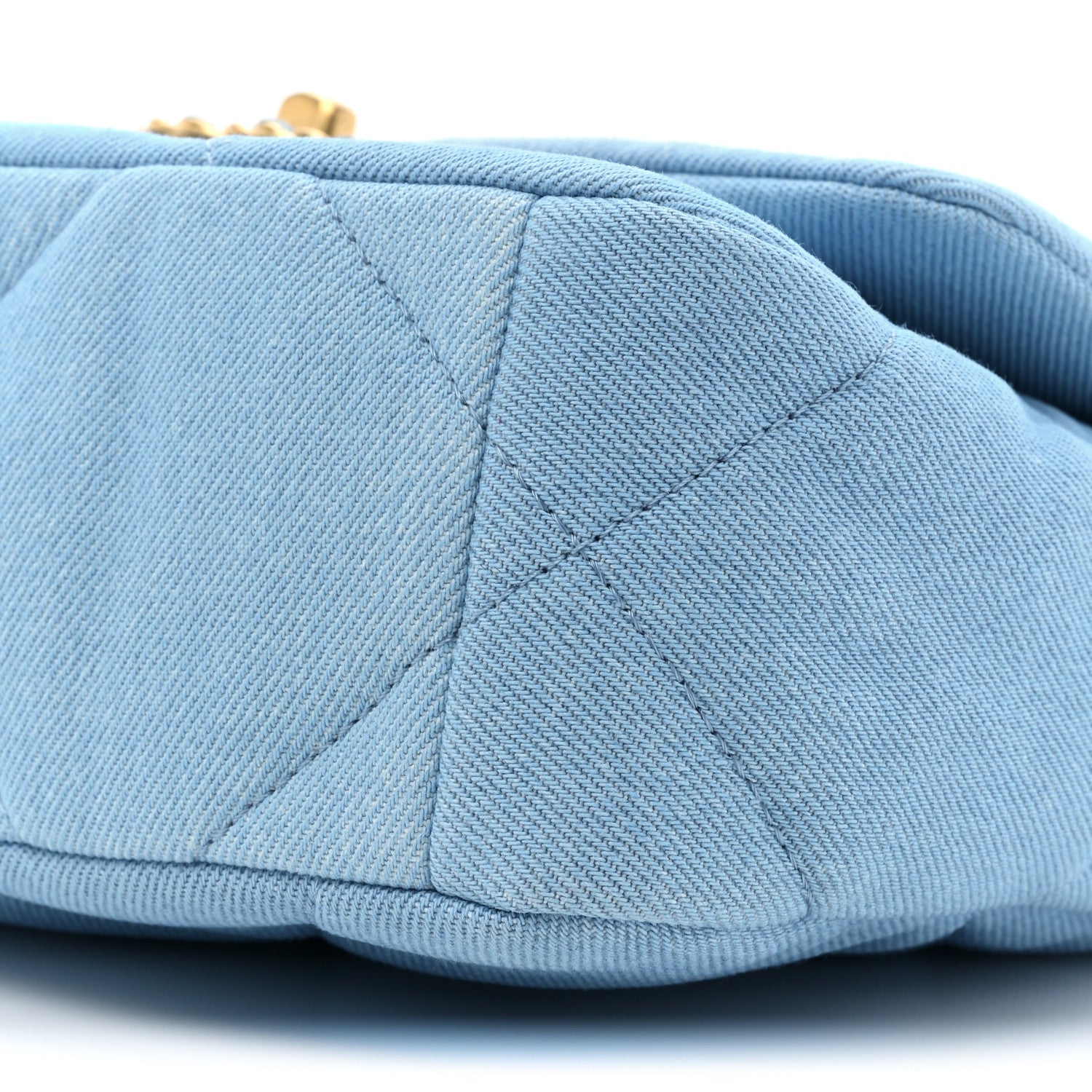Chanel Denim Quilted Medium Chanel 19 Flap Light Blue 8 of 9