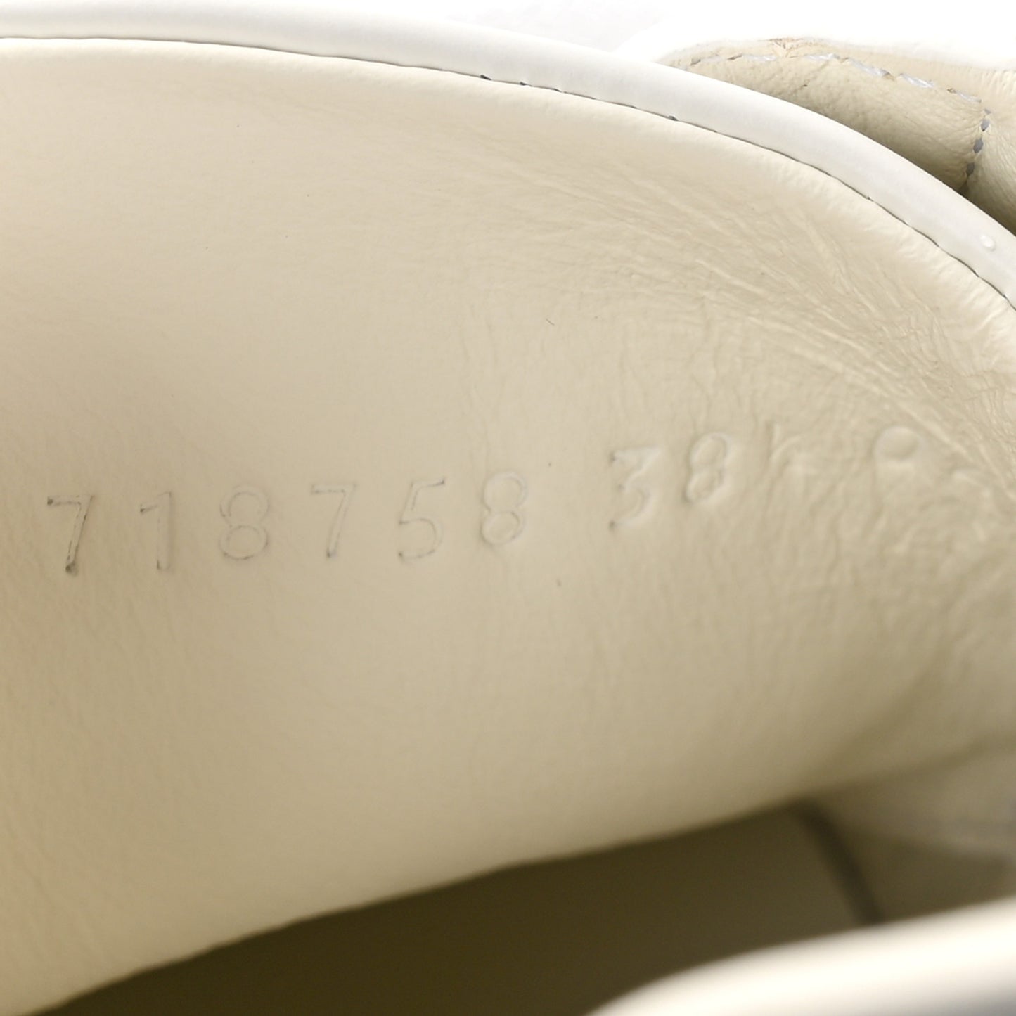 Calfskin Interlocking G Perforated Womens Ace Sneakers 38.5 White Grey Sky