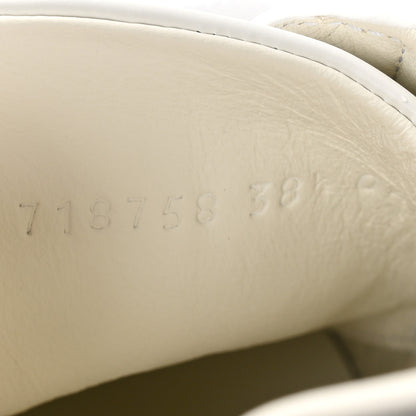 Gucci Calfskin Interlocking G Perforated Womens Ace Sneakers 38.5 White Grey Sky 8 of 9