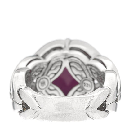 John Hardy JONH HARDY Sterling Silver Diamond Pink Sapphire Modern Chain Magic Cut Ring 53 6.5 4 of 8