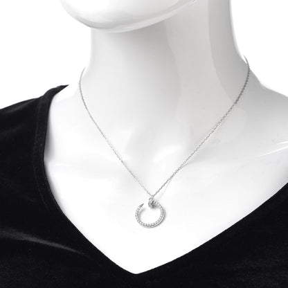 Cartier 18K White Gold Diamond Juste Un Clou Paved Pendant Necklace 2 of 6
