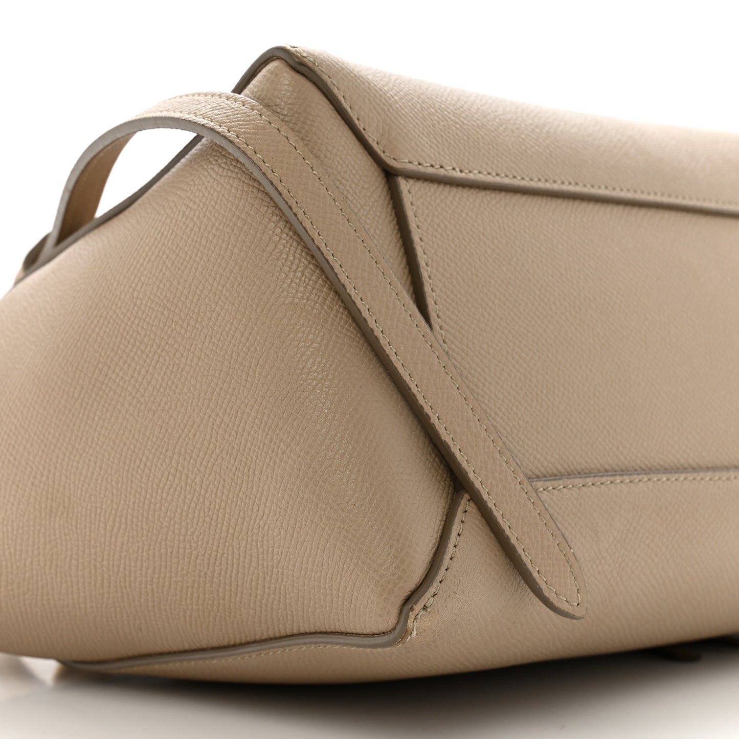 Baby Grained Calfskin Micro Belt Bag Light Taupe