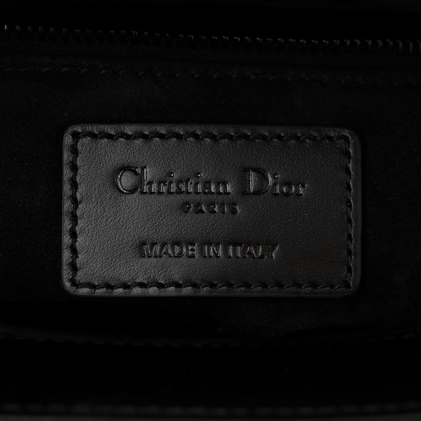 Calfskin Cannage Diamond Small Lady Dior Black