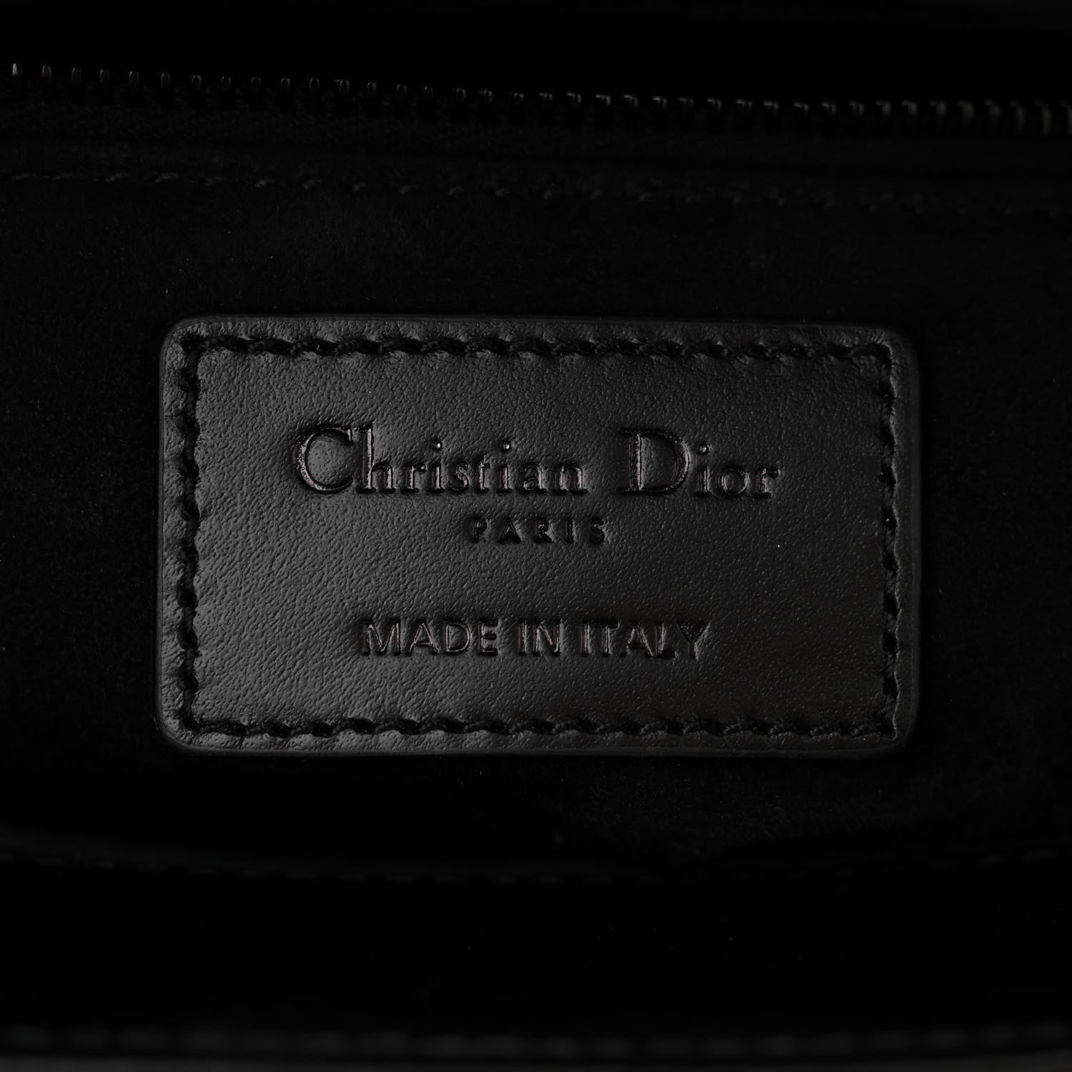 Christian Dior Calfskin Cannage Diamond Small Lady Dior Black 6 of 11