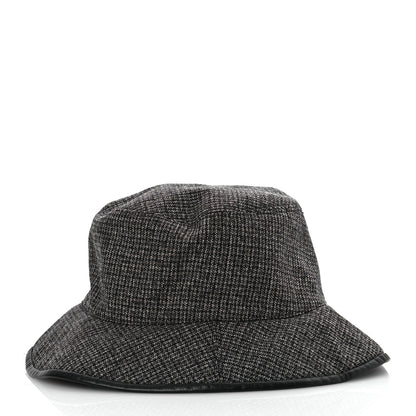 Gucci Wool Nylon GG Monogram Reversible Bucket Hat L Black Grey 10 of 18