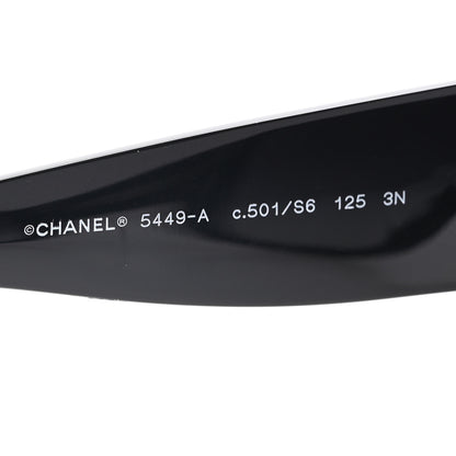 Chanel Acetate Shield Sunglasses 5449-A Black 5 of 8