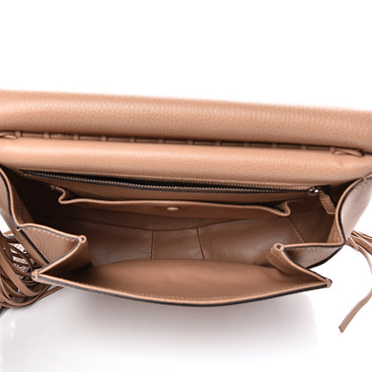 Gucci Calfskin Medium Nouveau Fringe Shoulder Bag Tan 4 of 10