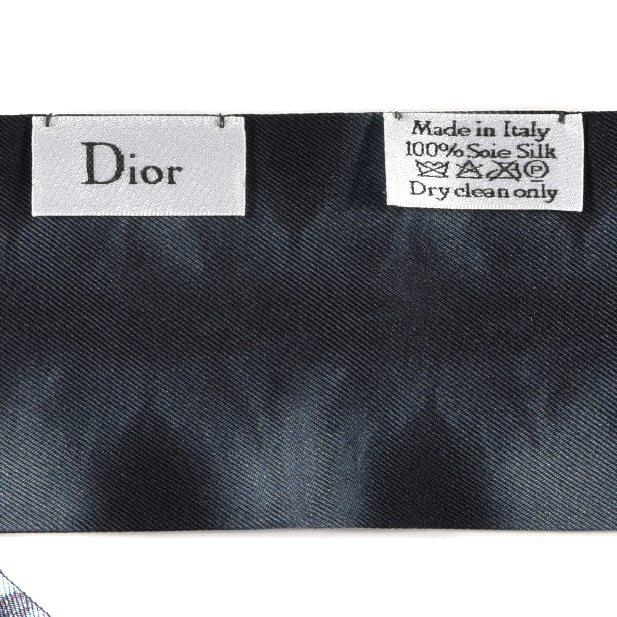 Christian Dior Silk KaleiDioroscopic Mitzah Scarf Blue 4 of 4
