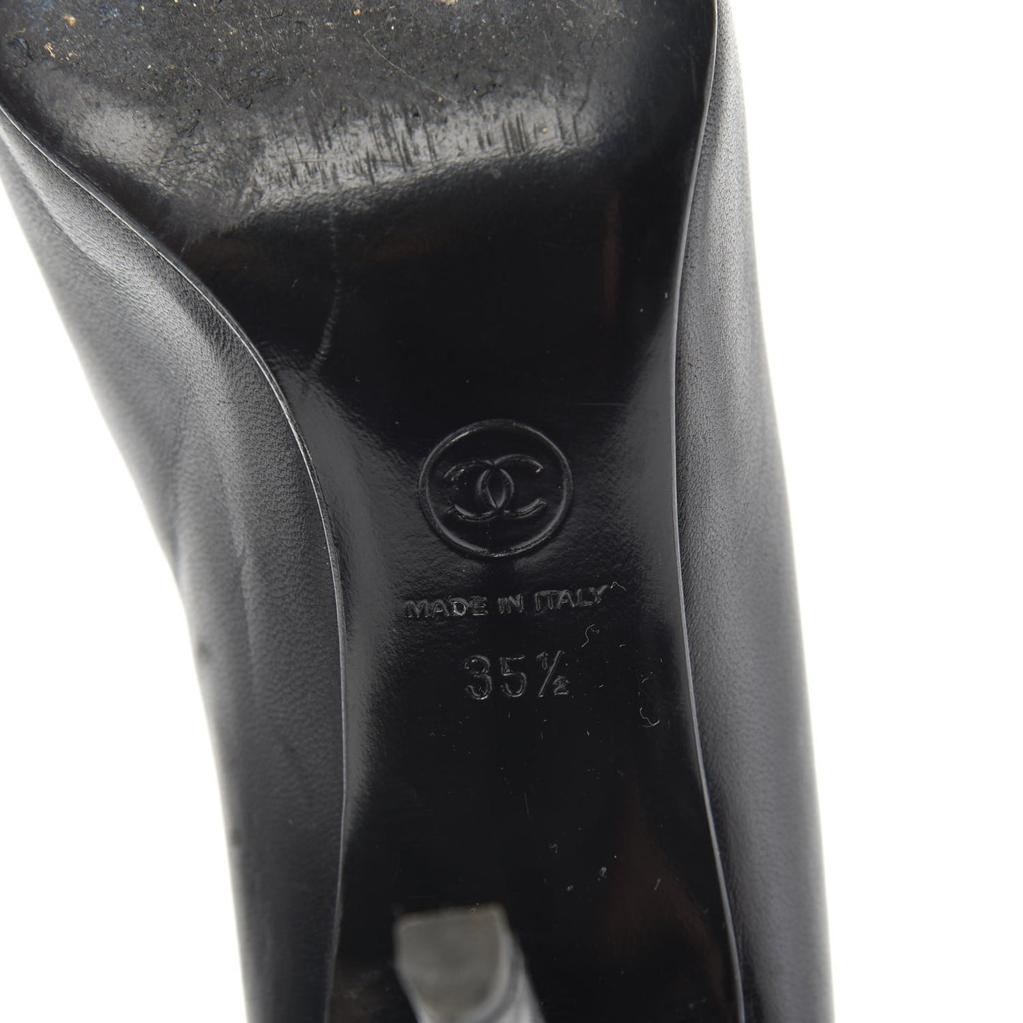 Lambskin Camellia Pumps 35.5 Black