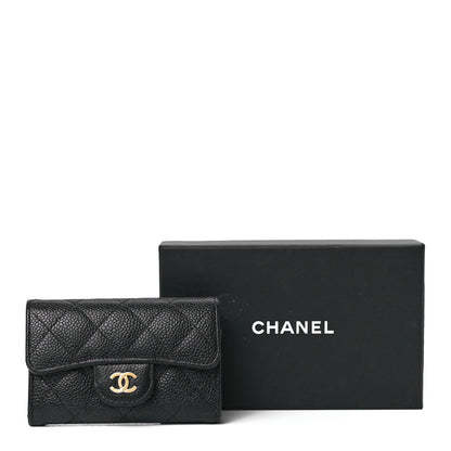 Chanel Caviar Quilted Flap Card Holder Wallet Black 13 of 13