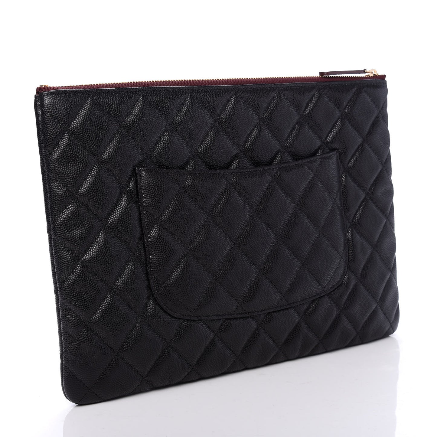 Caviar Quilted Medium Cosmetic Case Black