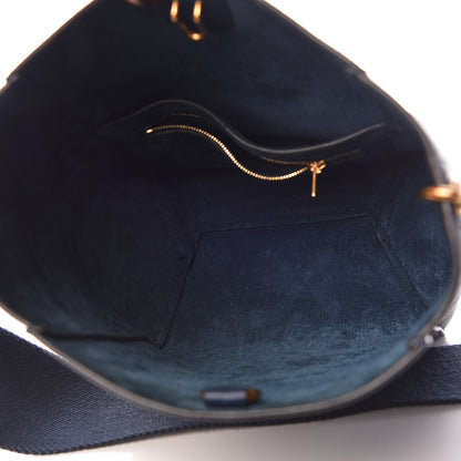 Celine Soft Grained Calfskin Small Sangle Bucket Bag Abyss Blue 5 of 11
