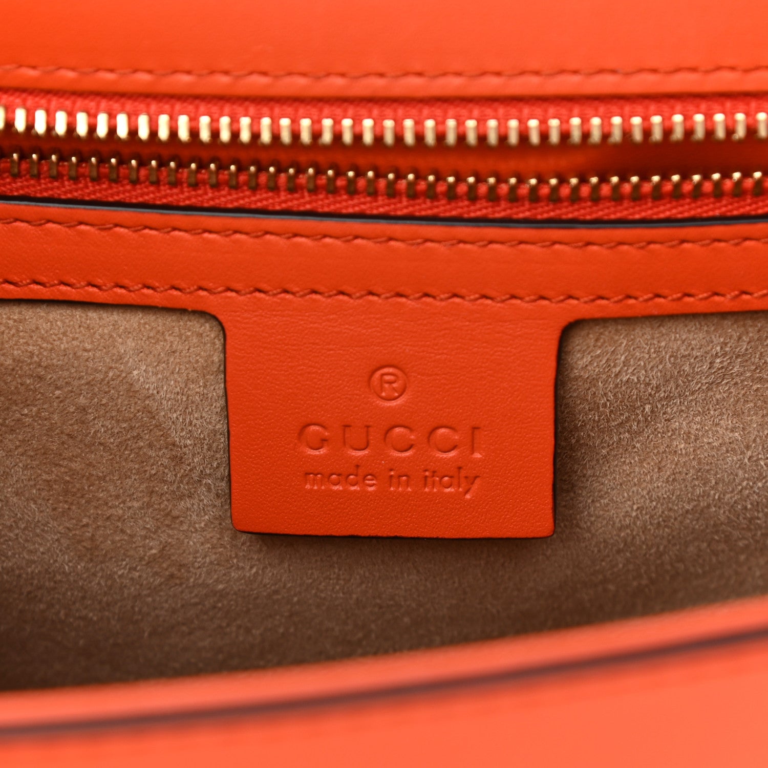 Gucci Calfskin Small Sylvie Shoulder Bag Orange 6 of 12