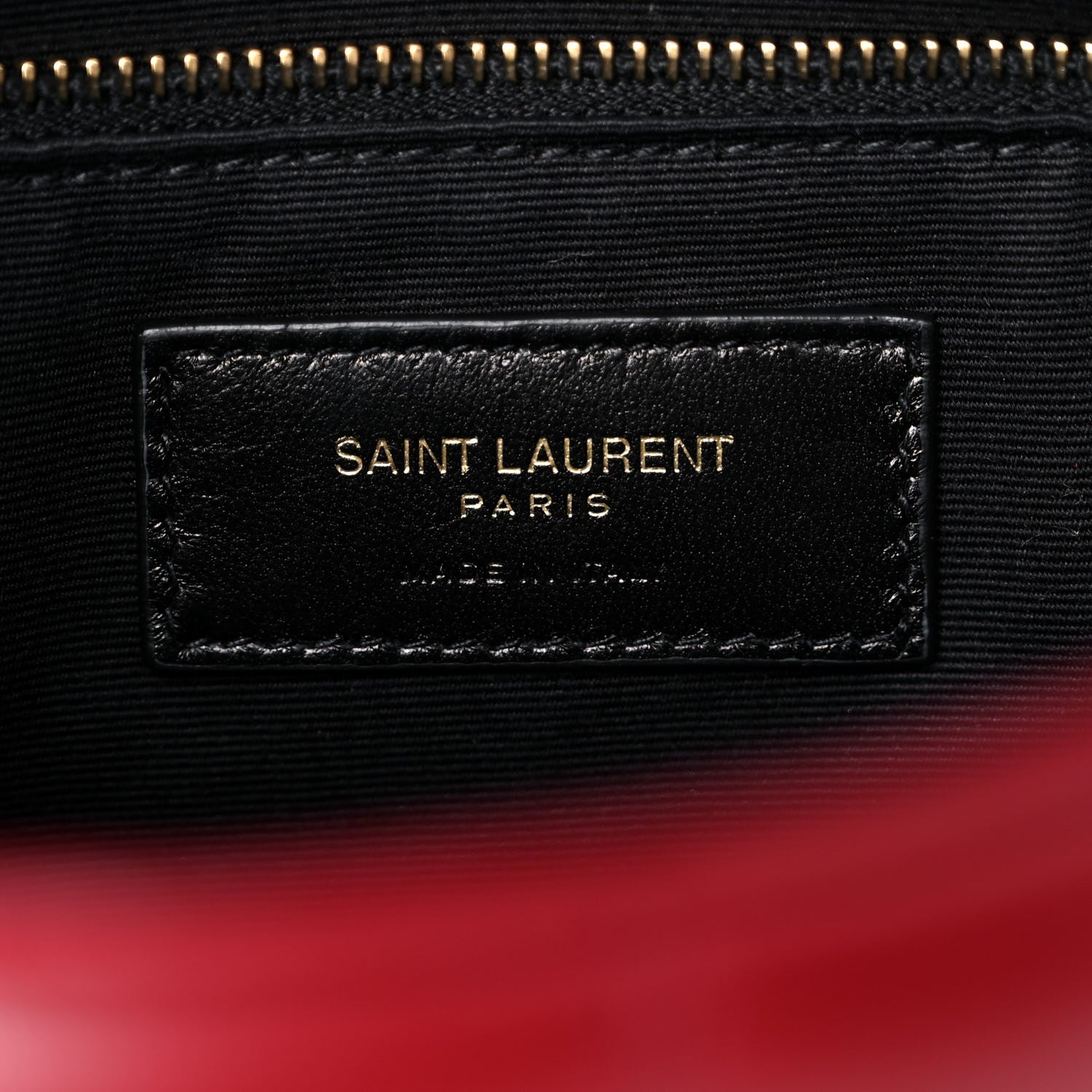 Saint Laurent Lambskin Quilted Toy Loulou Puffer Monogram Chain Satchel Red 6 of 9